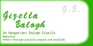 gizella balogh business card